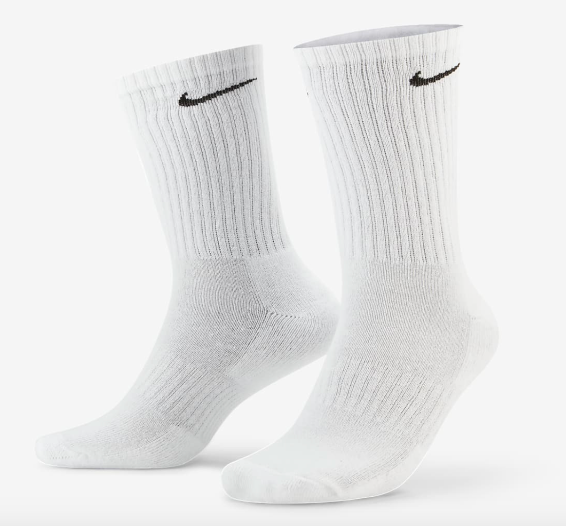 Nike Dri-FIT Everyday Crew Socks (White)