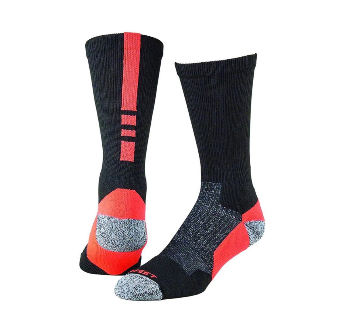 ProFeet Shooter 2.0 Crew Socks (Black/Red)