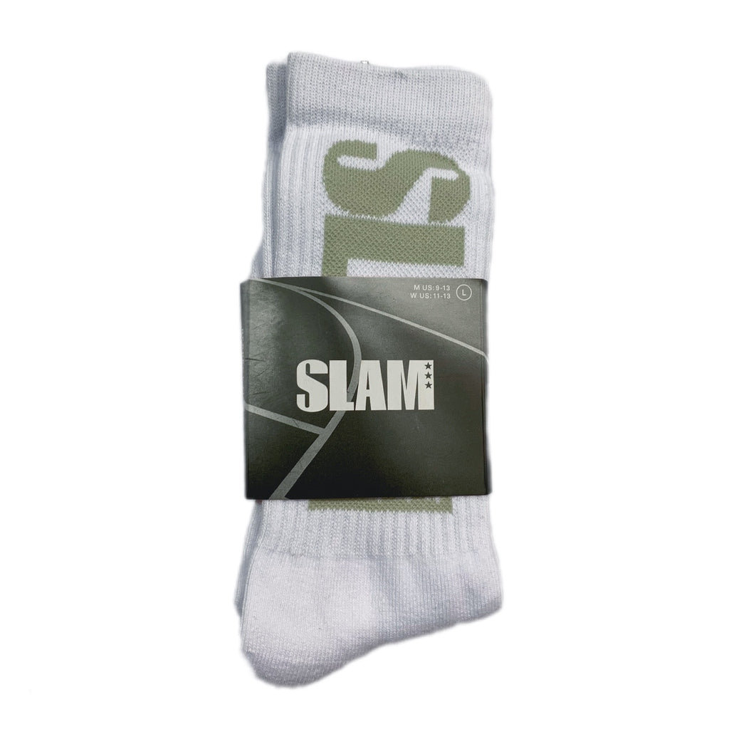 SLAM Logo Socks (White)