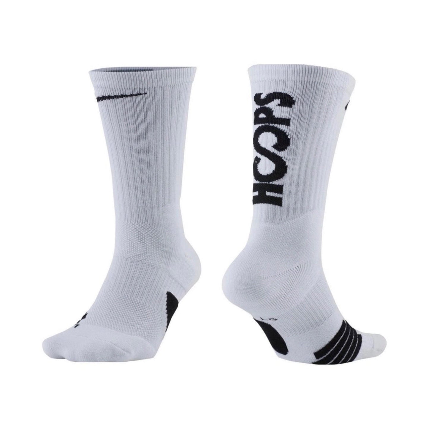 Nike Elite Hoops Basketball Crew Socks (White)