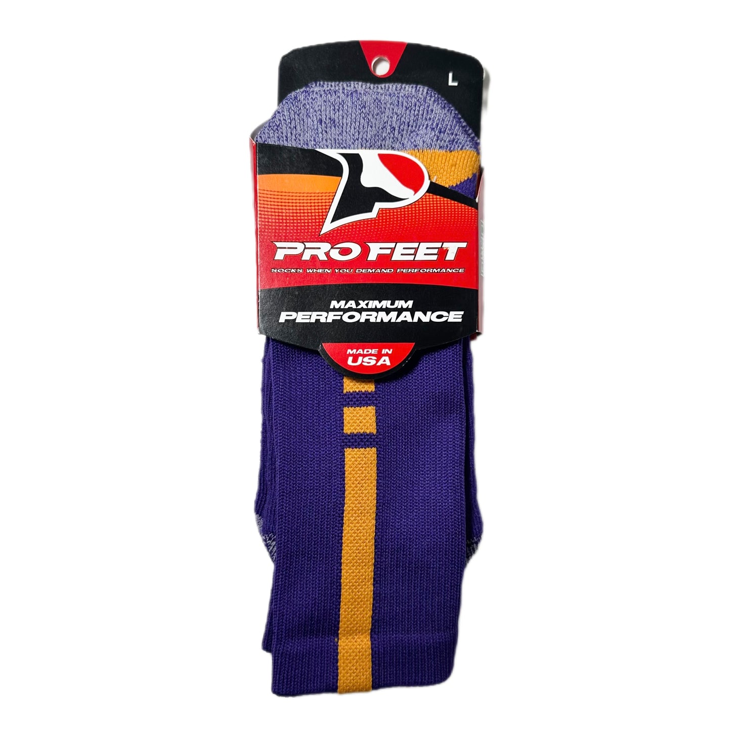 ProFeet Shooter 2.0 Crew Socks (Purple/Yellow)