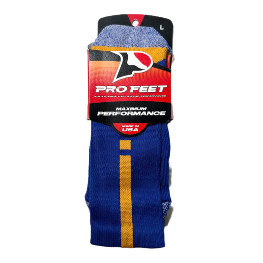 ProFeet Shooter 2.0 Crew Socks (Blue/Yellow)