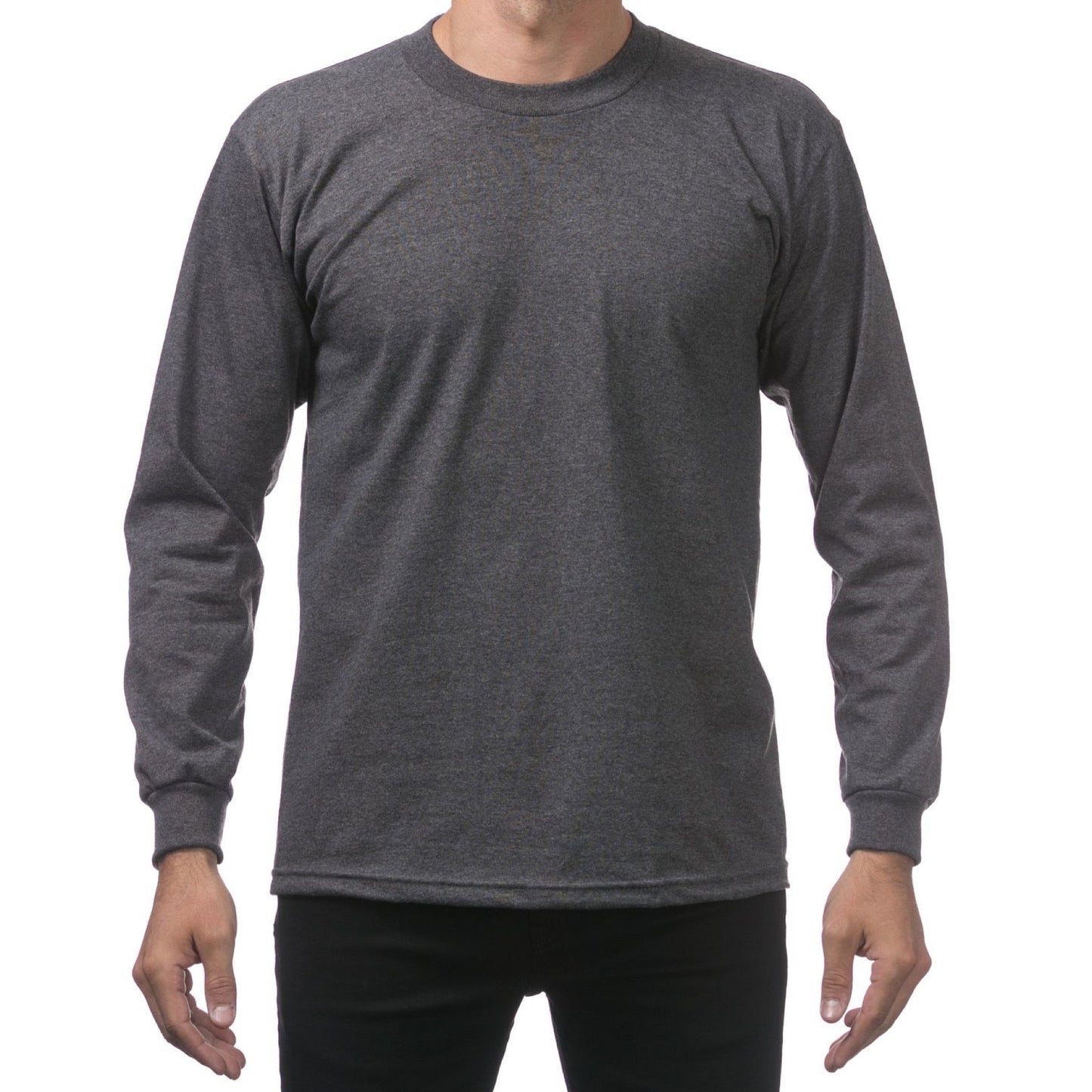 Pro Club Heavyweight Cotton Long Sleeve Crew Neck T-Shirt